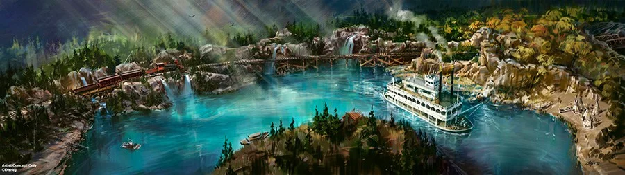 Disneyland Rivers of America concept art