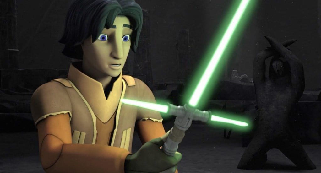 Star Wars Rebels Ezra crossguard lightsaber