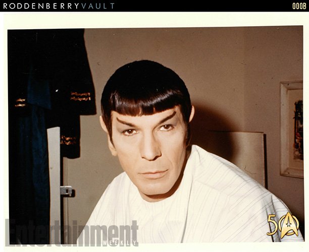 nimoy in the makeup chair