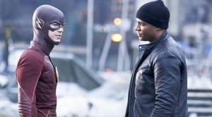 Diggle gives Barry a word of advice regarding taking "the weight of the world" on his shoulders. 