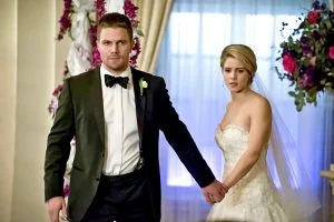 arrow - olive and felicity fake wedding