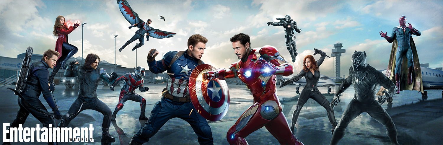 Captain America Civil War face off banner