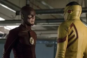 Barry has Wally take down Plunder, changing the first variable in the future Moment. 