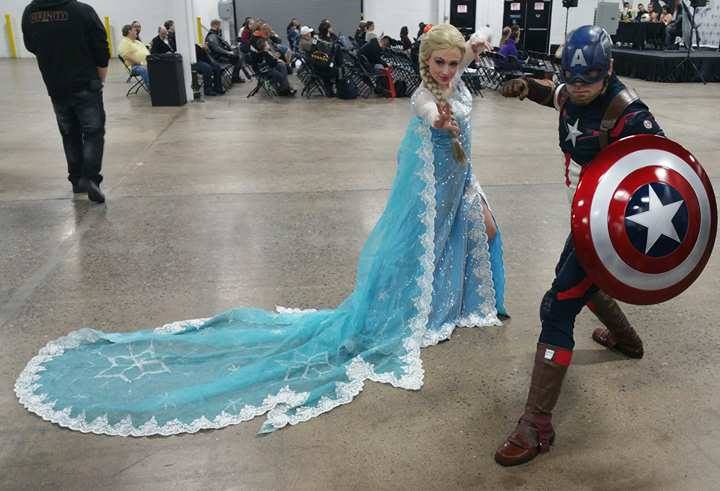 captain america and Elsa