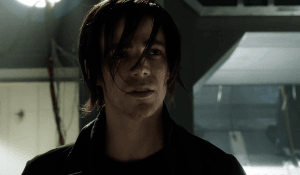 The Future Barry Allen channeling his own version of emo Peter Parker.