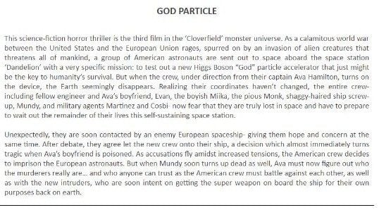 Gof Particle synopsis