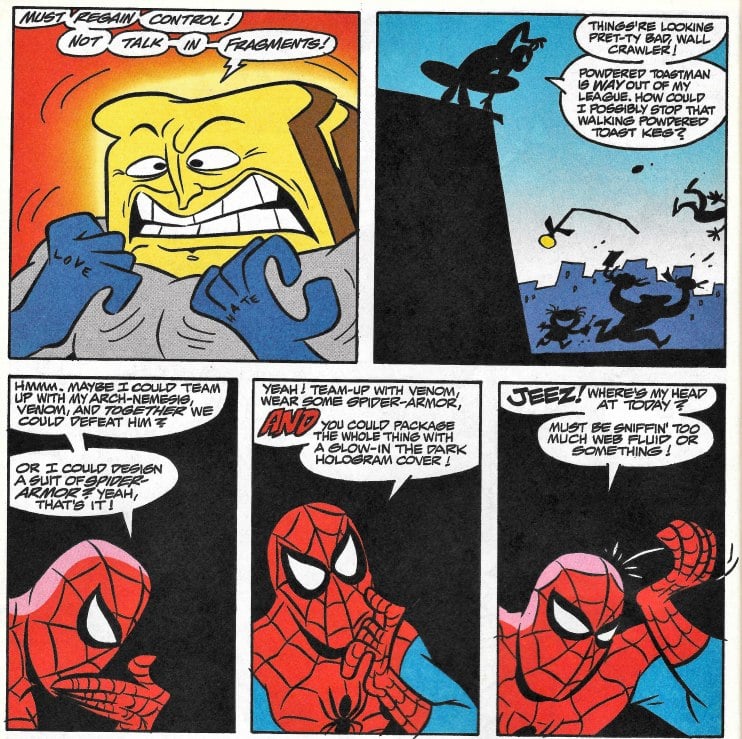 May, 1993 Ren and Stimpy Show #6 Spiderman vs Powdered Toast Man 