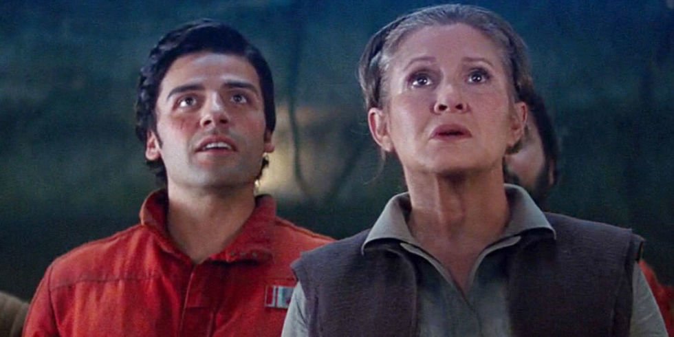 oscar isaac carrie fisher star was the last jedi