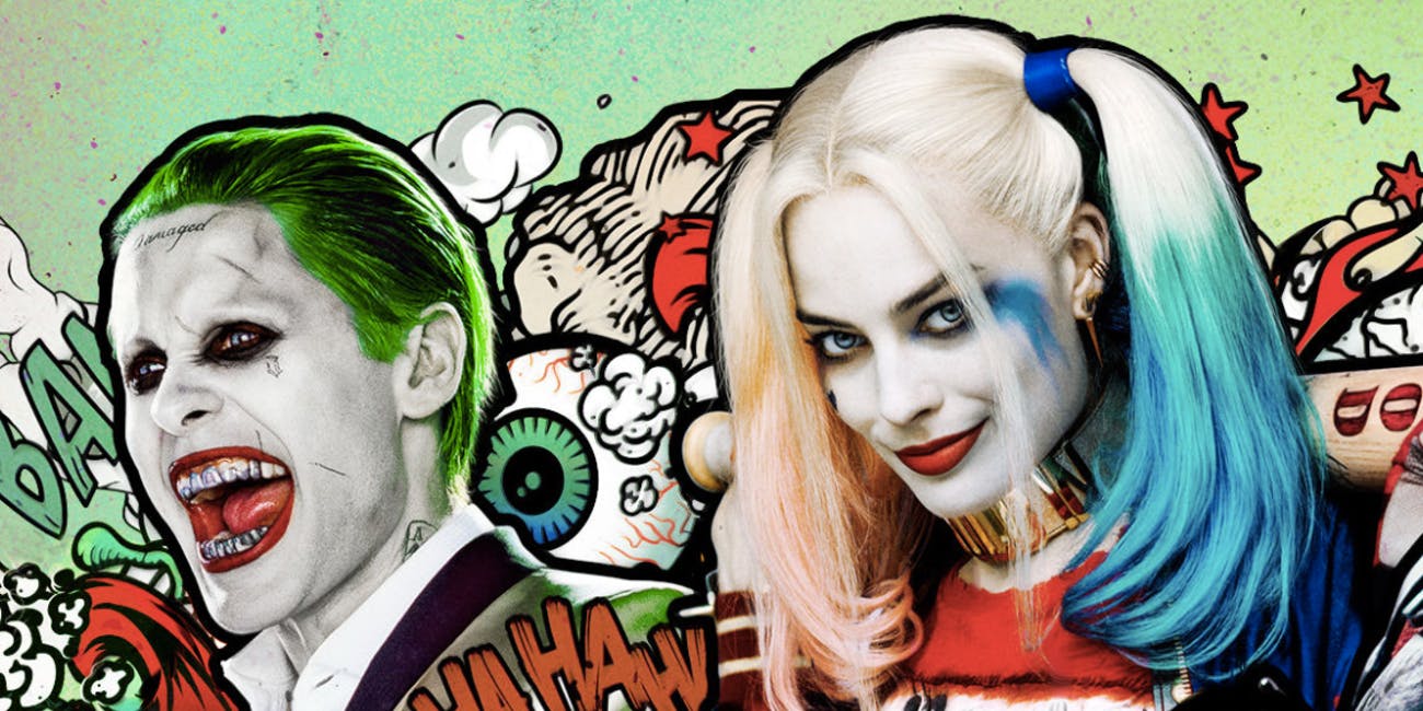 Jared Leto as the Joker & Margot Robbie as Harley Quinn