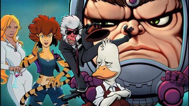 Howard The Duck And Tigra & Dazzler comic characters