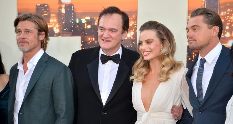 Brad Pitt, Quentin Tarantino, Margot Robbie & Leonardo DiCaprio