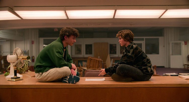 Sophia Lillis and Wyatt Oleff in I Am Not Okay With This